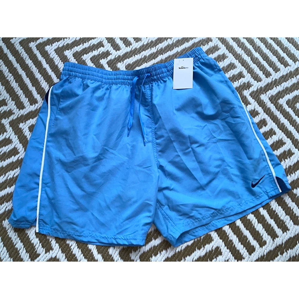 New $58 Nike Men's 7" Volley Swim Shorts Lined, Light Blue NESSF602-438 Size XXL